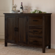 ANGEL FURNITURE Brisbane Sheesham Wood Storage Cabinet with Three Drawer (Walnut Finish)