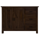 ANGEL FURNITURE Brisbane Sheesham Wood Storage Cabinet with Three Drawer (Walnut Finish)