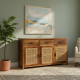 Corydon Sheesham Wood Sideboard Cane Corydon Sheesham Wood Sideboard Cane