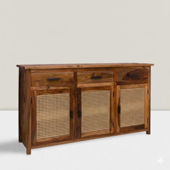 Corydon Sheesham Wood Sideboard Cane Corydon Sheesham Wood Sideboard Cane