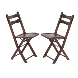 Sheesham Wood Foldable Dining Chairs Set of 2 | Balcony Chairs | Chairs For Small Spaces