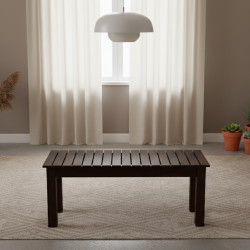 Diner Dining Bench Stripped Top | Hallway Bench (Walnut Finish)