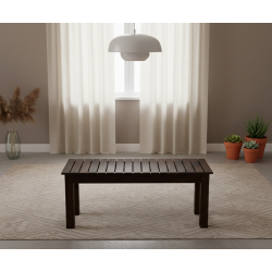 Diner Dining Bench Stripped Top | Hallway Bench (Walnut Finish)