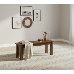 Diner Dining Bench Stripped Top | Hallway Bench (Honey Finish)