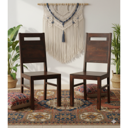 Everson Sheesham Wood dinning chair (Set of 2) In Walnut Finish