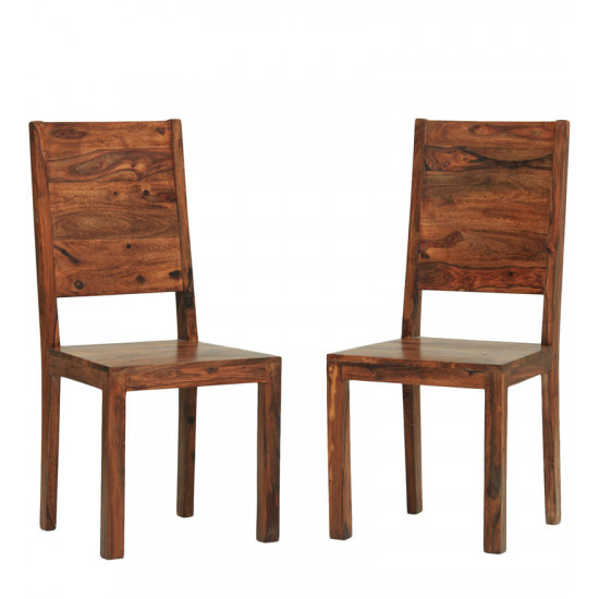 Dallas Sheesham Wood dining chair (Set of 2) In Honey Finish