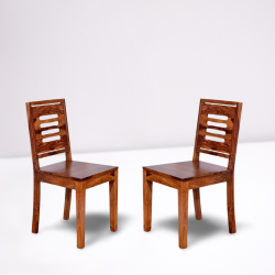 Kitchener Dining Chairs Set of 2 In Honey Finish