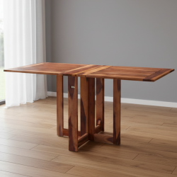 Dining Table Stripped Top - Honey