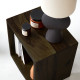 Solid Sheesham Wood Cubic End Table (Honey) Solid Sheesham Wood Cubic End Table (Honey)