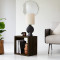 Solid Sheesham Wood Cubic End Table (Honey)