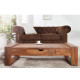 Riverton Solid Sheesham Wood Coffee table with drawer in Honey Finish