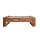 Riverton Solid Sheesham Wood Coffee table with drawer in Honey Finish