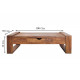 Riverton Solid Sheesham Wood Coffee table with drawer in Honey Finish