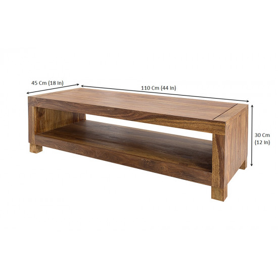 Providence Solid Sheesham Wood Tv unit | Coffee table in Honey Finish