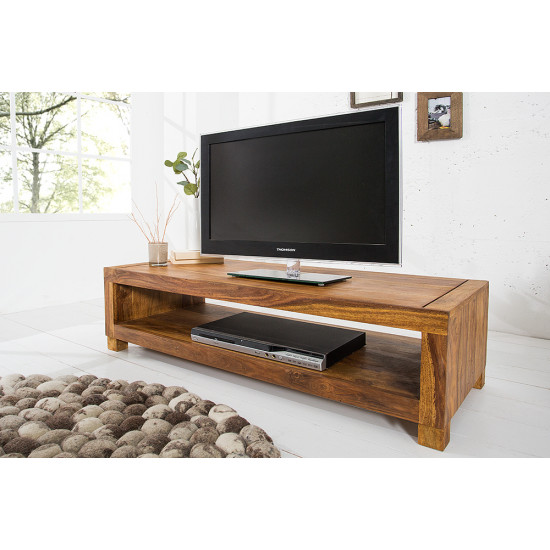 Providence Solid Sheesham Wood Tv unit | Coffee table in Honey Finish