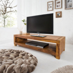 Providence Solid Sheesham Wood Tv unit | Coffee table in Honey Finish