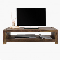Providence Solid Sheesham Wood Tv unit | Coffee table in Walnut Finish