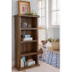 Space Saver Simply Designed Sheesham Wood Bookshelf (Walnut)