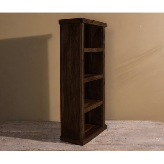 Space Saver Simply Designed Sheesham Wood Bookshelf (Walnut)