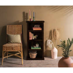 Space Saver Simply Designed Sheesham Wood Bookshelf (Walnut)