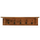 Solid Sheesham Wood floating Wall Mounted Shelf With Coat Hook (Honey Finish)