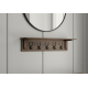 Solid Sheesham Wood floating Wall Mounted Shelf With Coat Hook (Walnut Finish)