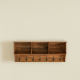 Sheesham Wood Wall Hanging Storage Shelf (Honey)