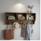 Sheesham Wood Wall Hanging Storage Shelf (Walnut)