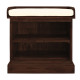 Solid Sheesham Wood Open Space saver Shoerack with removable shelf (Walnut)