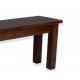 SOLID WOOD TWO SEATER HALLWAY STRIPPED DESIGN SEATING BENCH IN WALNUT FINISH