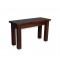SOLID WOOD TWO SEATER HALLWAY STRIPPED DESIGN SEATING BENCH IN WALNUT FINISH