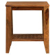 Clydebank Carved net Side Table in Honey Finish