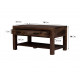 Briggs Coffee Table with Storage drawer in Walnut Finish