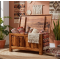 Florence storage blanket box in honey finish