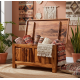 Florence storage blanket box in honey finish