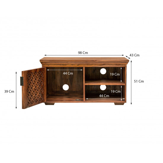 Nibley carved net tv unit in honey finish Nibley carved net tv unit in honey finish