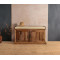 Hallway Shoerack Enclosed Storage Seat in Honey Finish