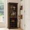 Tallboy Storage Wine rack | Bar Cabinet | Bar Unit in Walnut Finish