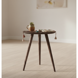 Tripod Stool Walnut Finish
