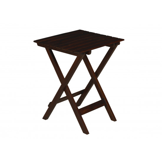 Latt Folding Patio Table (Walnut) | Side table | Corner table | Chess Table | Laptop Table | Sofa table