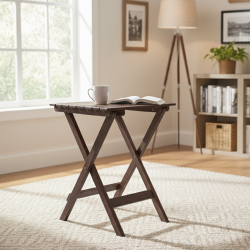 Latt Folding Patio Table (Walnut) 