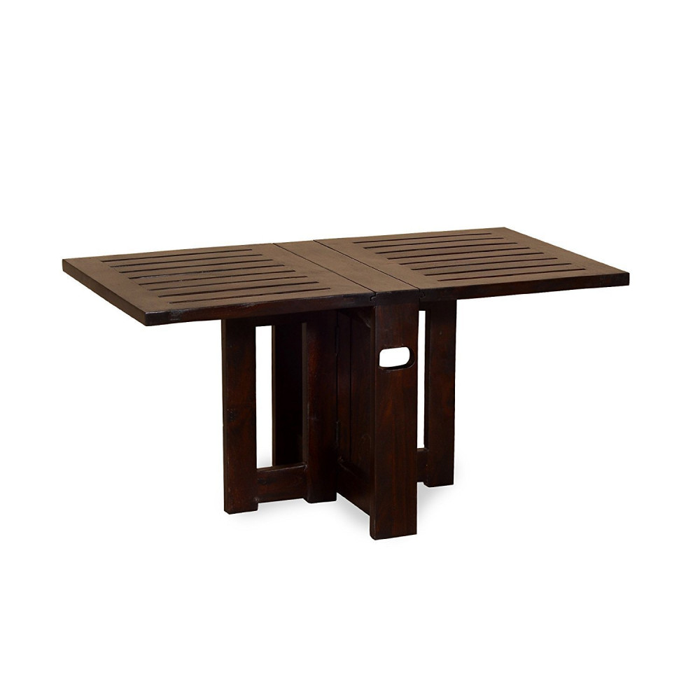 Angel's Foldable Coffee Table (Walnut Finish)