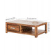 Wallman Storage Coffee table | TV unit | Solid Sheesham Wood | Honey