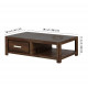 Wallman Storage Coffee table | TV unit | Solid Sheesham Wood | Walnut