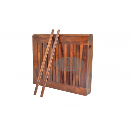 Sheesham Wood Folding Dining Table Stripped Top - Honey