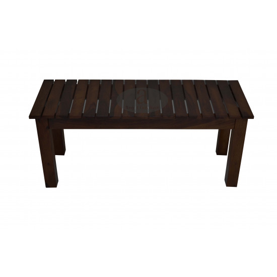 Diner Dining Bench Stripped Top | Hallway Bench (Walnut Finish)