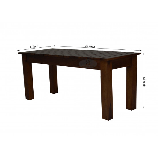 Diner Dining Bench Stripped Top | Hallway Bench (Walnut Finish)