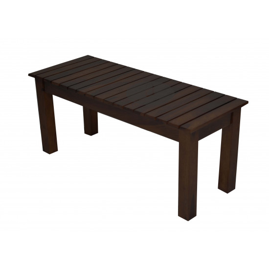 Diner Dining Bench Stripped Top | Hallway Bench (Walnut Finish)