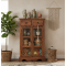 Sheesham Wood Kitchen Crockery Cabinet in Honey Finish