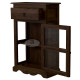 Portland Kitchen Crockery Cabinet in Walnut Finish 